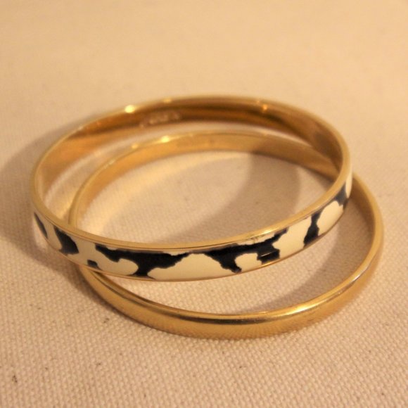 J. Crew Black & White Enamel Bangle Bracelet - Picture 5 of 5